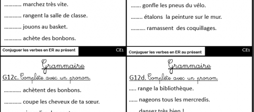 Mise à jour des exercices individuels