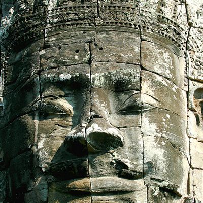 Temple du Bayon - Cité Royale d'Angkor Thom - Cambodge (Scan de photos papier)