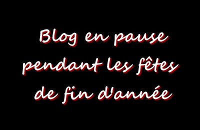 Bonnes fêtes de fin d'année - Pause