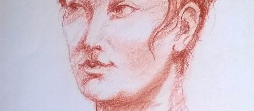 Mardi - Portrait à la sanguine