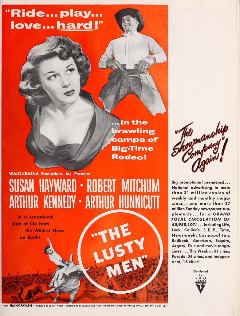 THE LUSTY MEN BOX OFFICE USA 1952