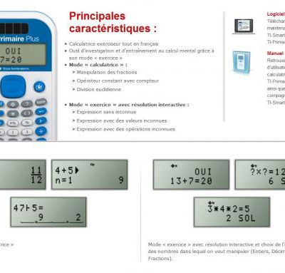 Echantillon calculatrice