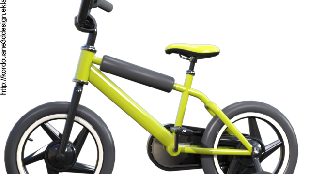 Tube de bicyclette pour enfant (render-image)