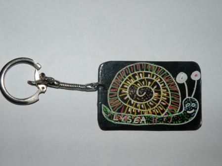 * Bricolage fête des pères: un porte clef plastique fou