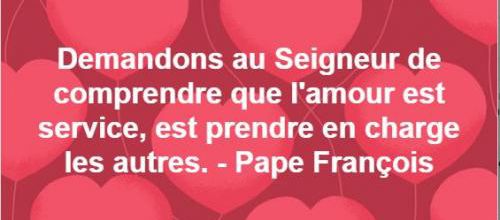 Tweet du Pape François - Demandons au Seigneur...