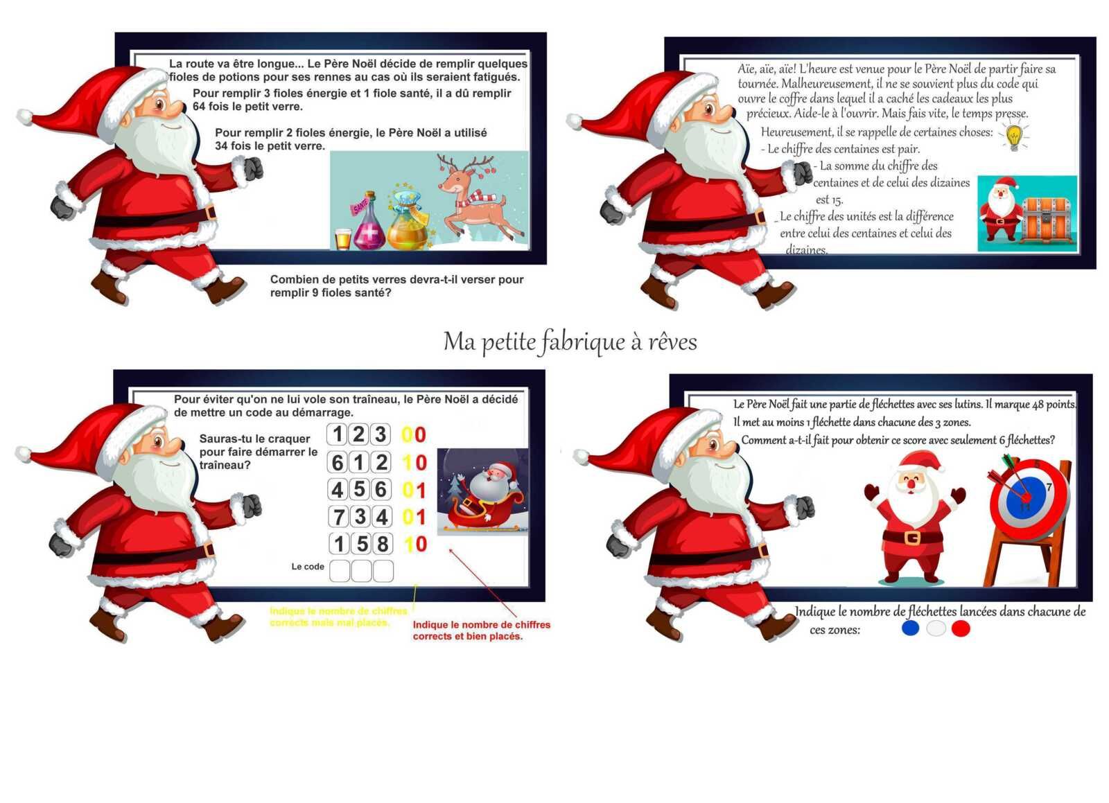 Escape game de Noël 24 énigmes de cycle 3 CM1 CM2 à imprimer