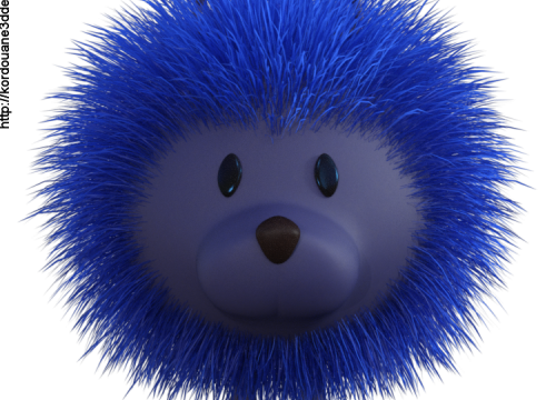 Tube mascotte boule de poil (render)