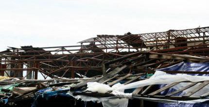 Bazar b Tamatave, le toit a disparu