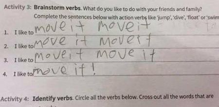 Les verbes d'action en anglais