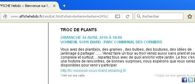 Troc de plants dans Affiche Hebdo