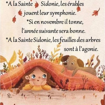 Dictons * Fête Sidoine * grille prénom  !