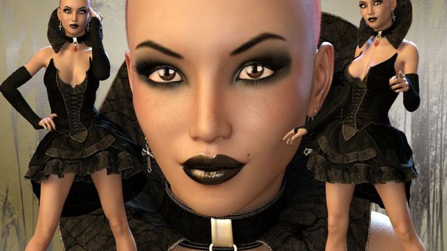 Ursula (tube femme gothique fantasy)