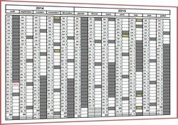 Calendrier 2014-15 (Réunion only)