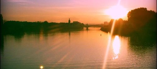 Couché de soleil sur la Saône