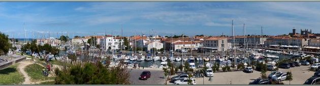 Panorama interactif et musical du port de Saint-Martin-de-Ré vu à partir des remparts - Île de Ré - 17 