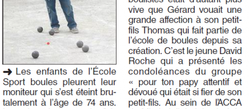 Dauphiné du 9 Decembre 2015 (Gérard Capuano)