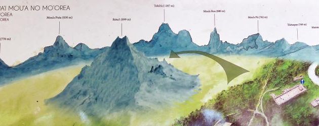 Plan des montagnes de Moorea - Polynésie française