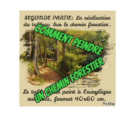 Dessin et peinture - vidéo 3786 : Comment peindre un chemin forestier 2/2 ? - acrylique ou huile. 