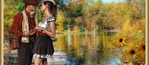 Amoureux au bord de l'eau...
