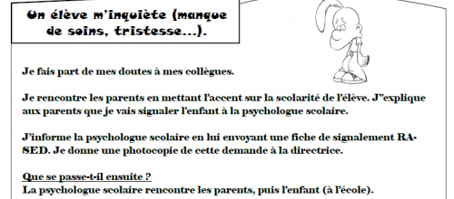 Affichages en salle des maîtres