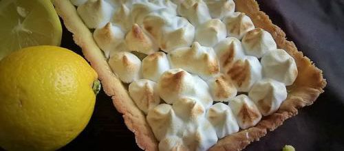 Tarte au citron meringuée, pâte façon Pierre Hermé