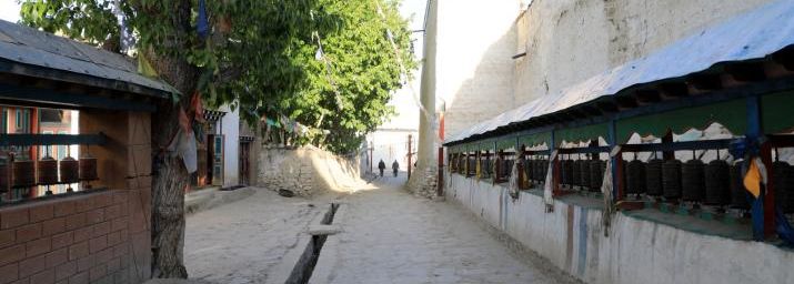La ville de Lo-Manthang autour du centre historique fortifié