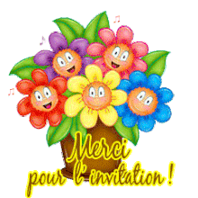 Carte, merci pour l 'invitation