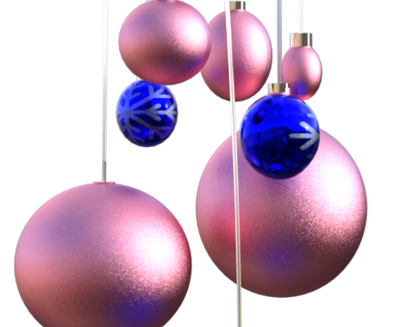 Tube de boules de Noël (png, render)