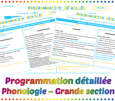 Programmation de phonologie en maternelle - Année 2023 / 2024