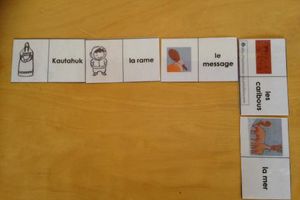 Domino image-mot du "Message de l'Eskimo"