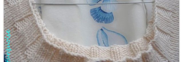je tricote en blanc.....
