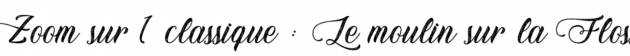 [ZOOM SUR 1 CLASSIQUE] Le moulin sur la Floss 