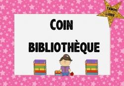 * Coin temps libre: la bibliothèque