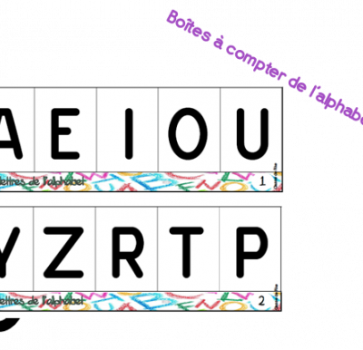 Boîtes à compter de l'alphabet