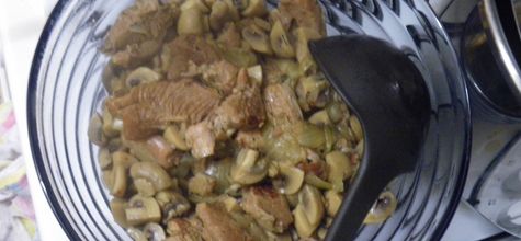 Sauté de dinde aux champignons 