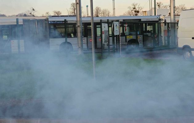 Grève des conducteurs de bus Rassemblement devant FSO le 28 nov 2024