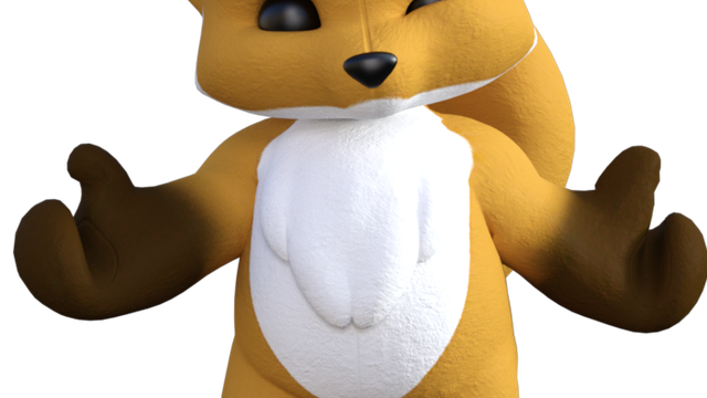 Tube de renard toon (render-image)