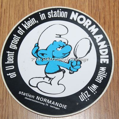Autocollant Schtroumpf "Station Normandie"