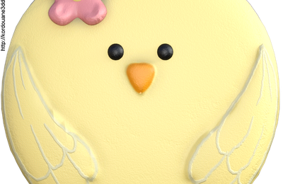 Tube de gâteau forme poussin  (render-image)