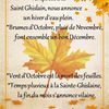 Dictons et Fête du jour Ghislain + grille prénom  !