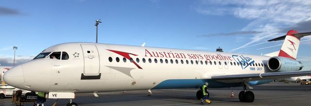 Le Fokker 100 a atterri pour la dernière fois  à Vienne