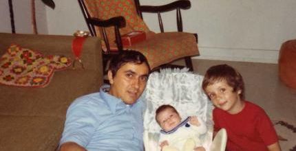 mon mari et mes enfants en 1973 