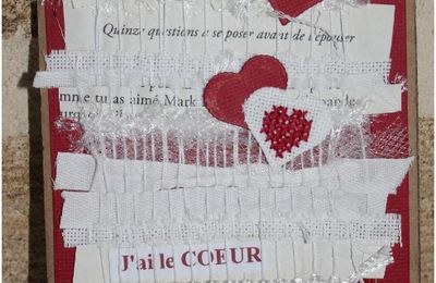 Art textile pour un coeur... qui perd la tête !