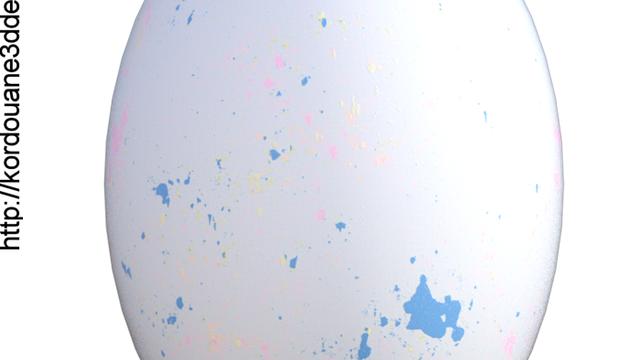 Tube d’œuf de Pâques blanc (render-image)