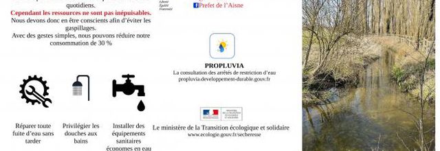 Arrêté réglementant provisoirement l'usage de l'eau compte-tenu de la sécheresse