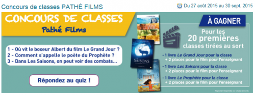 Concours Pathé films