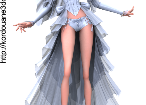 Tube de fille en star (render-image)