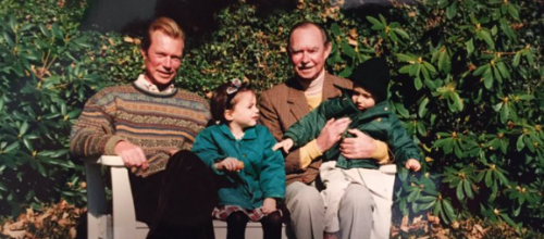 Grand  Duc Jean  avec son  fils et ses petits enfants