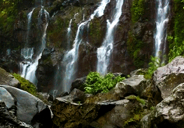 Au bord de la cascade.......