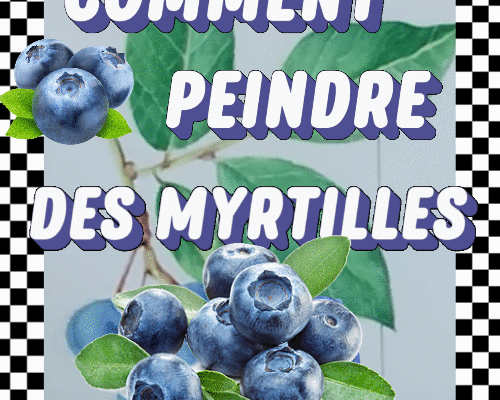 Dessin et peinture - vidéo 4282 : Comment peindre une grappe de myrtilles 2/2 ? - aquarelle.